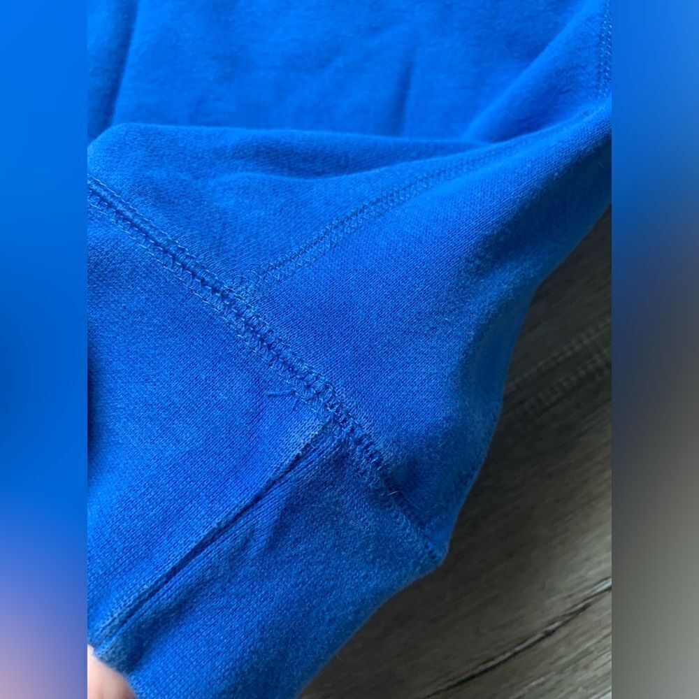 HUF Sweatshirt Crewneck Embroidered Blue White Size S - Picture 9 of 11